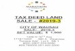 Tax Deed Land Sale 2019-3 - Marathon County Wisconsin