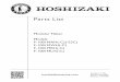 Parts List - HOSHIZAKI