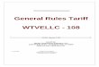General Rules Tariff WTVELLC - 108
