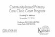 Community-based Primary Care Clinic Grant Program