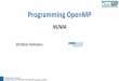 Advanced OpenMP Tutorial