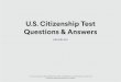 U.S. Citizenship Test Questions & Answers