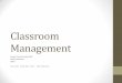 Classroom Management - Region VII EMS
