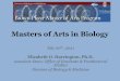 Masters of Arts in Biology