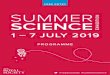 Summer Science Exhibition 2019 programme