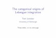The categorical origins of Lebesgue integration