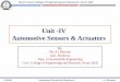 Unit -IV Automotive Sensors & Actuators