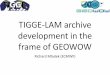 TIGGE-LAM archive development in the frame of GEOWOW