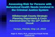 Assessing Risk for Persons with Behavioral Health Needs 