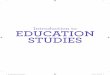 Introduction to EDUCATION STUDIES