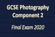 GCSE Photography Component 2