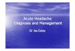 Acute Headache Diagnosis and Management