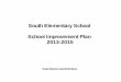 School Improvement Plan 2013-2015 South Elementary School