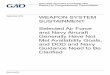 GAO-18-678, WEAPON SYSTEM SUSTAINMENT: Selected Air …