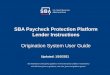 SBA Paycheck Protection Platform Lender Instructions