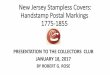 New Jersey Stampless Covers: Handstamp Postal Markings 