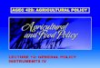 LECTURE 12: GENERAL POLICY INSTRUMENTS IV