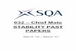 032 – Chief Mate STABILITY PAST PAPERS