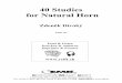 40 Studies for Natural Horn - alle-noten.de