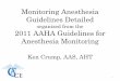 Monitoring Anesthesia Guidelines Detailed