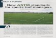 New ASTM standards for sports turf managers
