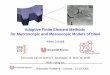 Adaptive Finite Element Methods for Macroscopic and 