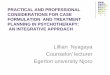 CASE FORMULATION AND TREATMENT PLANNING IN PSYCHOTHERAPY 