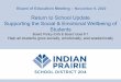 Return to School Update Supporting the Social & Emotional 
