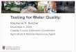 Testing for Water Quality