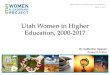 Utah Women in Higher Education, 2000-2017
