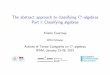 The abstract approach to classifying C*-algebras Part I 