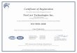 Certificate of Registration ProCast Technologies Inc
