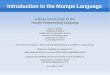 Introduction to the Mumps Language