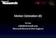 Motion Estimation I