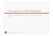 The Logic of an EPP experiment - Istituto Nazionale di 