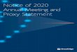 Notice of 2020 Annual Meeting and Proxy Statement