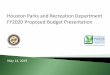 Houston Parks and Recreation Department FY2020 Proposed 