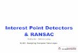 Lecture 10 - Interest Point Detectors & RANSAC