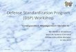 Defense Standardization Program (DSP) Workshop