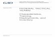 GAO-20-710, FEDERAL TACTICAL TEAMS: Characteristics 