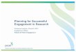 Planning for Successful Engagement in Research