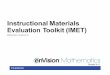 Instructional Materials Evaluation Toolkit (IMET)