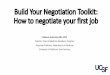 Build Your Negotiation Toolkit: How to negotiate your 