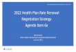 Health Plan Rate Renewal Negotiation Strategy