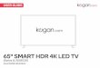 65 SMART HDR 4K LED TV
