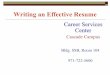 Writing an Effective Resume - PCC Spaces