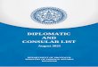 DIPLOMATIC AND CONSULAR LIST