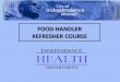 FOOD HANDLER REFRESHER COURSE
