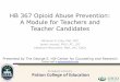 Ohio GEH Center ODHE Module Opioid Education