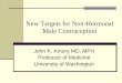 New targets for non-hormonal male contraception